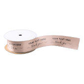 Script Elegant Dank Je Rose Goud Aangepast Satijnen Lint (Spoel)