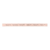Script Elegant Dank Je Rose Goud Aangepast Satijnen Lint (Voorkant)