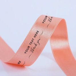 Script Elegant Dank Je Rose Goud Aangepast Satijnen Lint