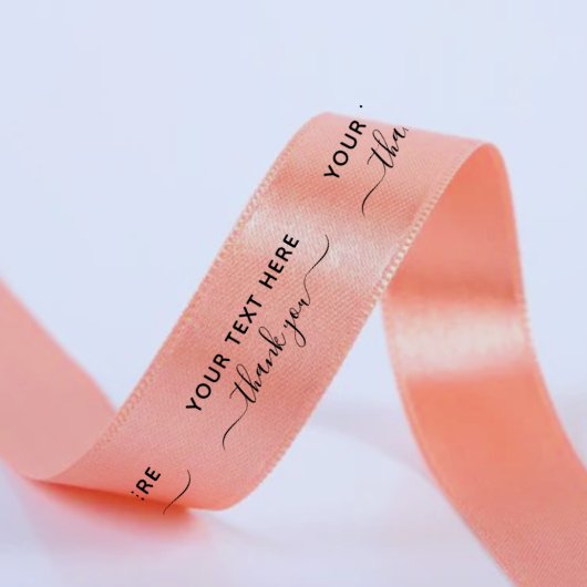 Script Elegant Dank Je Rose Goud Aangepast Satijnen Lint