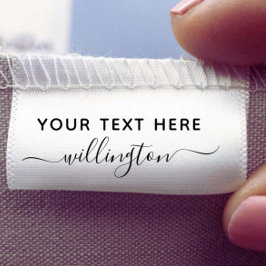 Script Elegant Dank u Zwart Wit Custom Grosgrain Lint