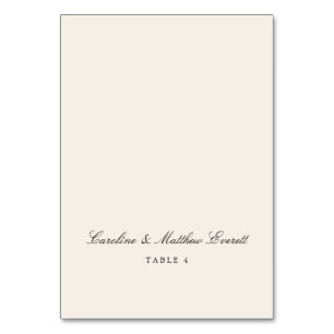 Script Elegant Ivory Custom Name Place Card Kaart