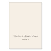 Script Elegant Ivory Custom Name Place Card Kaart (Voorkant)