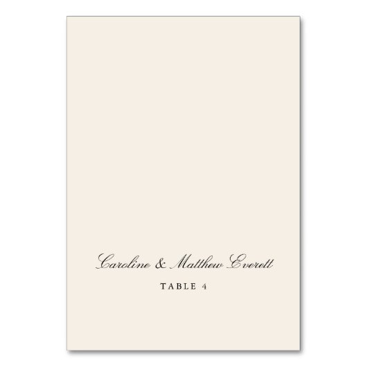 Script Elegant Ivory Custom Name Place Card Kaart (Voorkant)