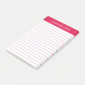 Script Elegant Kersenrood Gelinieerd Gepersonalise Post-it® Notes (Schuin)