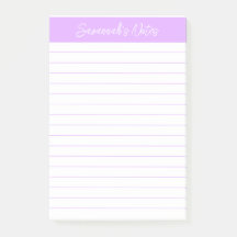 Script Elegant Licht Lavendel Lined Gepersonalisee
