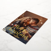 Script Elegant Merry kerstfoto Briefkaart (Gedraaid)