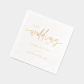 Script Elegant Modern Wedding Folie Servetten (Links)