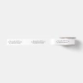 Script Elegant Rode Hart Handgemaakt Met Liefde Satijnen Lint (Voorkant)