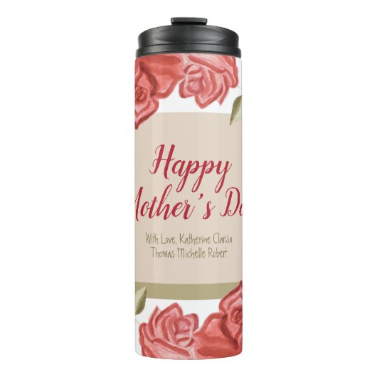 Script Elegant Trendy Modern Happy Mothers Day Thermosbeker (Voorkant)
