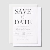 Script Elegant Wedding Save the Date Vellum Uitnodigingen (Offset)