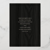 Script Elegante Afstudeeraankondiging Folie Uitnodiging (Achterkant)