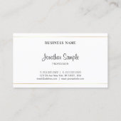 Script Elegante Calligrafie Modern Sober Luxe Visitekaartje (Achterkant)