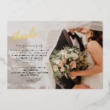 Script Elegante Handgeschreven Foto Bedankt
