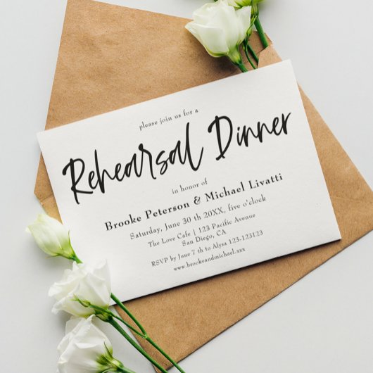 Script Elegante repetitie diner uitnodiging