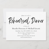 Script Elegante repetitie diner uitnodiging (Voorkant)