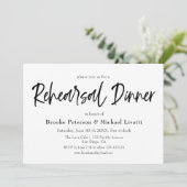 Script Elegante repetitie diner uitnodiging (Staand voorkant)