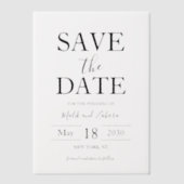 Script Elegante Trouw Save The Date Vellum Uitnodigingen (Voorkant)