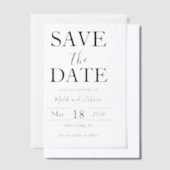 Script Elegante Trouw Save The Date Vellum Uitnodigingen (Offset)