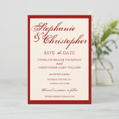 Script Elegantie Huwelijksaankondiging Save the Da Kaart (Staand voorkant)