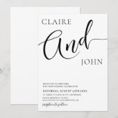 Script en bruiloft uitnodiging (Voorkant / Achterkant)