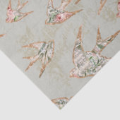 Script Ephemera Floral Waterverf Birds Tissuepapier (Detail)