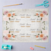 Script Ephemera Waterverf Bloemachtige Bruiloftsbo Tissuepapier (Craft)
