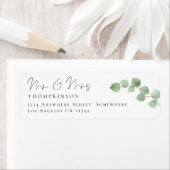 Script Eucalyptus Mr Mrs. Return Name Address Etiket (Insitu)