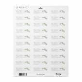 Script Eucalyptus Mr Mrs. Return Name Address Etiket (Full Sheet)