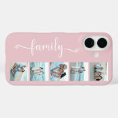 Script Familie Foto Blush Roze Case-Mate iPhone Case (Achterkant (horizontaal))