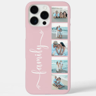 Script Familie Foto Blush Roze iPhone 16 Pro Max Hoesje