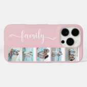 Script Familie Foto Blush Roze Case-Mate iPhone Case (Achterkant (horizontaal))