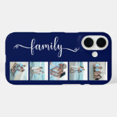 Script Familie Foto Marineblauw Case-Mate iPhone Case (Achterkant (horizontaal))