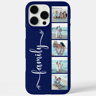 Script Familie Foto Marineblauw iPhone 16 Pro Max Hoesje
