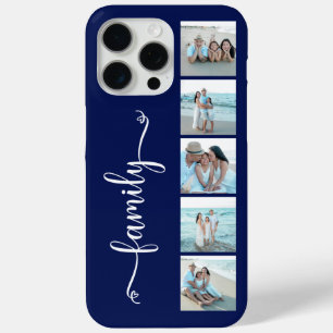 Script Familie Foto Marineblauw iPhone 15 Pro Max Hoesje