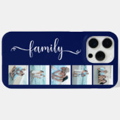 Script Familie Foto Marineblauw Case-Mate iPhone Case (Achterkant (horizontaal))