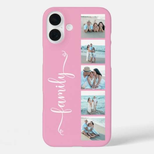 Script Familie Foto Roze Case-Mate iPhone Case (Achterkant)