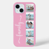 Script Familie Foto Roze Case-Mate iPhone Case (Achterkant)