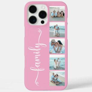 Script Familie Foto Roze iPhone 16 Pro Max Hoesje