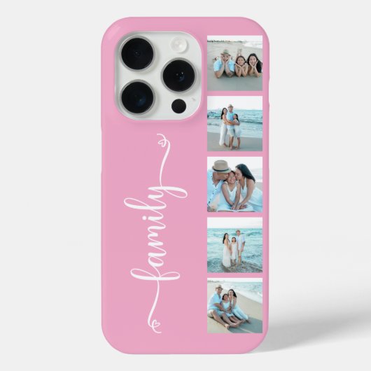 Script Familie Foto Roze Case-Mate iPhone Case (Achterkant)