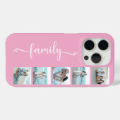 Script Familie Foto Roze Case-Mate iPhone Case (Achterkant (horizontaal))