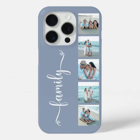 Script Familie Foto Stofblauw Case-Mate iPhone Case (Achterkant)