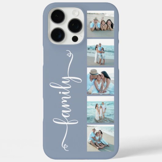 Script Familie Foto Stofblauw Case-Mate iPhone Case (Achterkant)