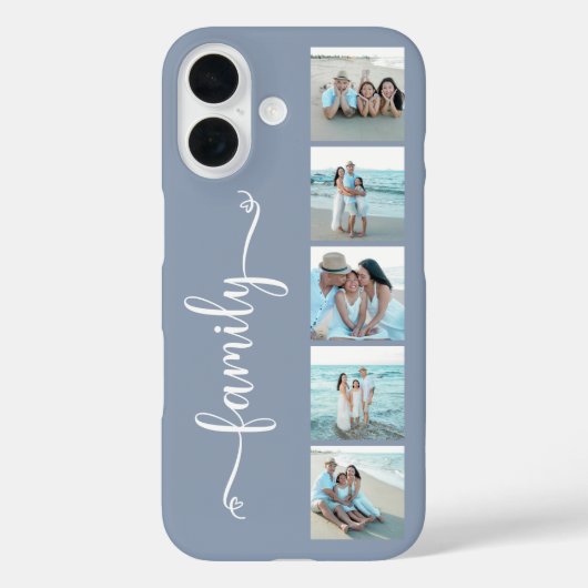 Script Familie Foto Stofblauw Case-Mate iPhone Case (Achterkant)