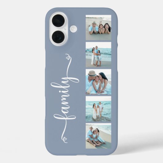 Script Familie Foto Stofblauw Case-Mate iPhone Case (Achterkant)