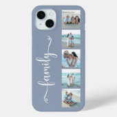 Script Familie Foto Stofblauw Case-Mate iPhone Case (Achterkant)