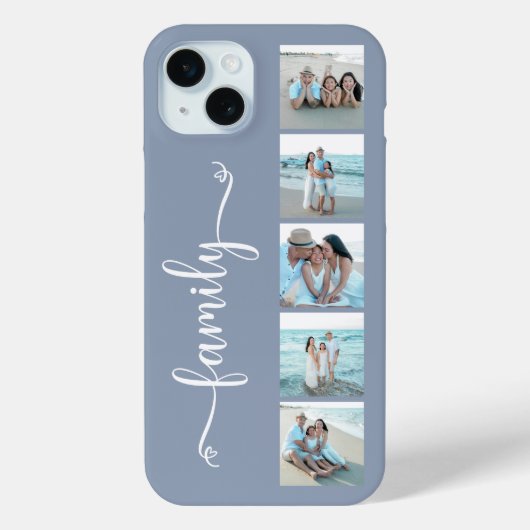 Script Familie Foto Stofblauw Case-Mate iPhone Case (Achterkant)