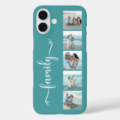 Script Familie Foto Teal Case-Mate iPhone Case (Achterkant)
