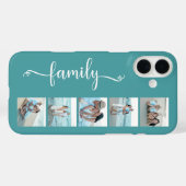Script Familie Foto Teal Case-Mate iPhone Case (Achterkant (horizontaal))