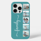 Script Familie Foto Teal Case-Mate iPhone Case (Achterkant)